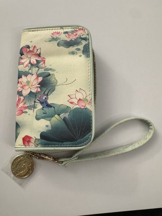 Disney Handbags - Disney Store Mulan Cri-kee Zipper Wallet Wristlet Clutch Princess Floral EB1